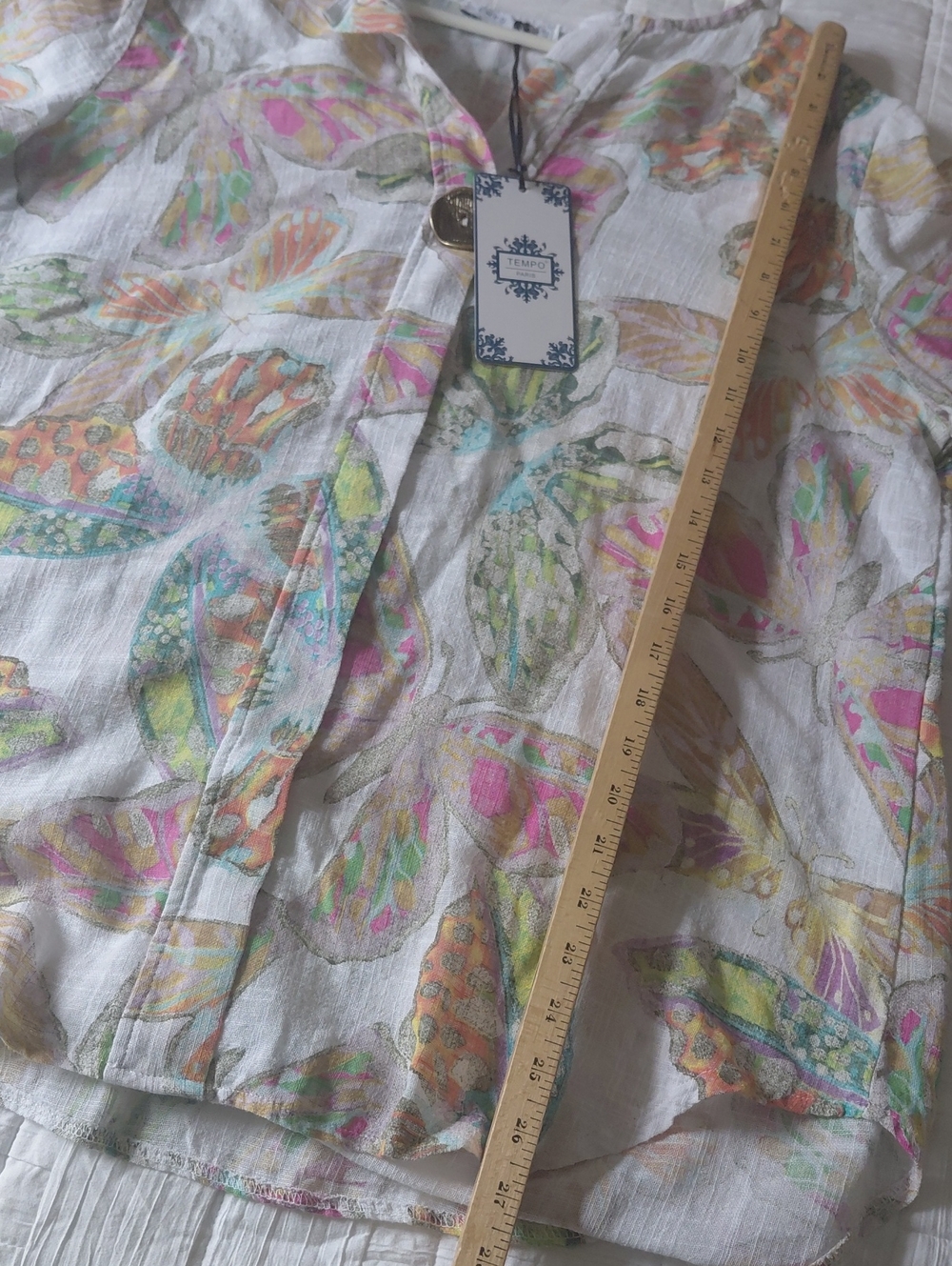 Tempo PARIS butterfly Top M/L Nwt - Picture 6 of 8